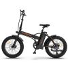 AOSTIRMOTOR Folding Electric Bicycle 500W Motor 20" Fat Tire With 36V/13Ah Li-Battery