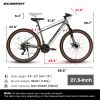 A27312 Mountain Bike 27.5 Inch Wheels, Aluminium Frame 21-Speed Mens Womens Trail Commuter City Mountain Bike