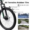 A2660 Mountain Bike 26 Inch Wheels, 21-Speed Full Suspension Mens Womens Trail Commuter City Mountain Bike